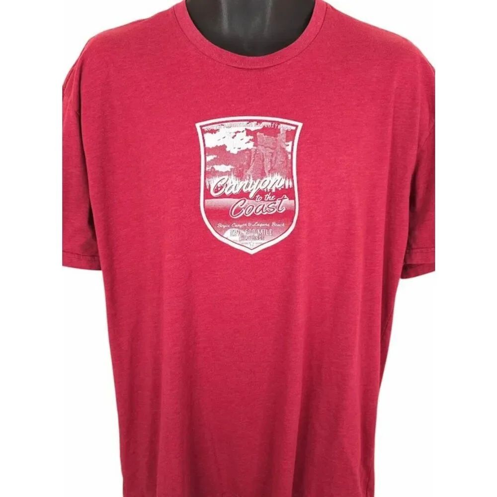 Canyon To The Coast T Shirt Mens Size XL Red Bryce Canyon To Laguna Beach